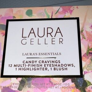 Laura Geller Candy Cravings- 12 multi finish eyeshadow, 1 highlighter, 1 blush